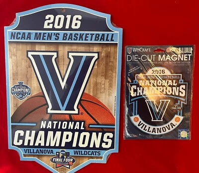 Letrero de madera e imán troquelado campeonato nacional Villanova 2016 nuevo Wincraft Foto 1 de 4