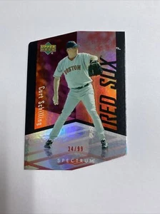 2007 Upper Deck Spectrum Die Cut Red Curt Schilling Red Sox Card #7 #’d 34/99 - Picture 1 of 4
