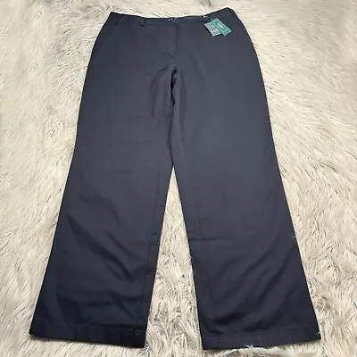 NWT L.L. Bean 16 Medium Tall Black Wrinkle-Free Bayside Pants Comfort Waist - Image 1 of 4
