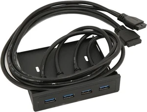 Gewinner Front Panel USB 3.0 Hub 4 Ports 3,5 Zoll Floppy Bay USB 3.0 Hub, 5Gbps - Bild 1 von 2