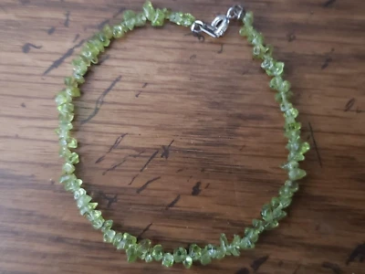 Genuine NATURAL * PERIDOT *  BRACELET, 7.5 INCHES Long, Handmade in USA - Image 1 of 4