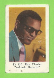 1962 Dutch Gum Card Ex #130 Ray Charles