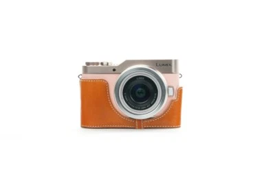 Handmade Genuine Real Leather Half Camera Case Bag Cover for Panasonic GF10 - Image 1 of 4