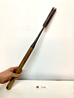 Tsuki Nomi Japanese Slick Push Chisels 24mm / 22.0 in (560mm) Used #0223E Foto 1 de 4