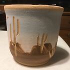 Signed Gordon Pottery Southwest Planter Pot Clay Cactus Desert Mountains Boho