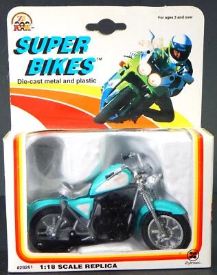 NUEVA MOTOCICLETA FUNDIDA A PRESIÓN ZEE SUPER BIKES DE COLECCIÓN #28261 RAVE MASTER 1993 1:18 NOS Foto 1 de 4