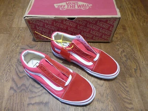 VANS OLD SKOOL BRICK RED AND WHITE SHOES TRAINERS PUMPS UK 4.0 EU 36.5 - Picture 1 of 6