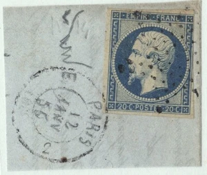 REF AQ-190- EMPIRE N°:14Af le tirage du bleu laiteux sur verdâtre COTE:75 € - Imagen 1 de 1