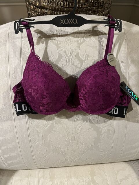 2) XOXO Push Up Bra Underwire Padded and Lace Pink And Grey Size 36D