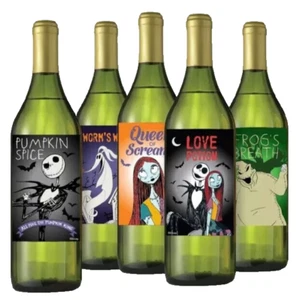 The Nightmare Before Christmas - Bottle/ Party Stickers - 5 in each pack - Picture 1 of 6
