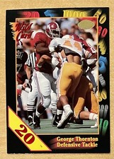 George Thornton Rookie 1991 Wild Card 20 Stripe #136 Alabama Rare NM-MT