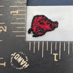 Vintage Arkansas Razorbacks ~ NCAA College Sports Old School Logo  MINI Patch - Picture 1 of 2