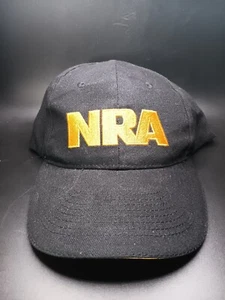 NRA Hat Ball Cap Black Yellow Adjustable National Rifle Association USA Flag - Picture 1 of 4