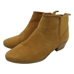 Jack Rogers Womens 7 Brown Ankle Boots Booties Woven Edges Western Southwestern - Picture 1 of 8