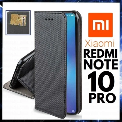 CUSTODIA A PORTAFOGLIO LIBRO per XIAOMI REDMI NOTE 10 PRO COVER FLIP MAGNETICA