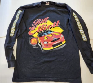 90er Vintage Bill Elliott McDonalds Racing Team T-Shirt Größe L Ford Taurus NASCAR - Bild 1 von 8