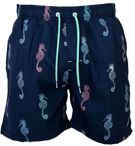 HAPPY SHORTS Herren Badeshorts Strandshorts Shorts Badehose Seepferdchen S - XXL - Picture 1 of 2