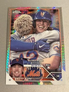 2023 Topps Chrome Update #USC10 Brett Baty Prism- New York Mets - Picture 1 of 2
