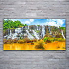 Leinwand-Bilder Wandbild Canvas Kunstdruck 120x60 Wasserfall Natur