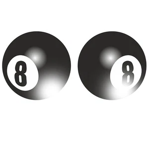 Set Eight Ball 30cm Aufkleber Sticker OEM Oldschool Rockabilly Retro US-CARS - Bild 1 von 1