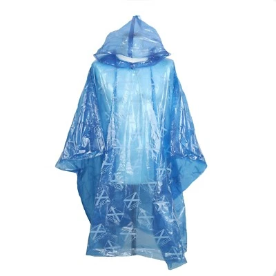 SCOTLAND Saltire Flag Unisex Showerproof Blue White Poncho One Size Adults - Image 1 of 4