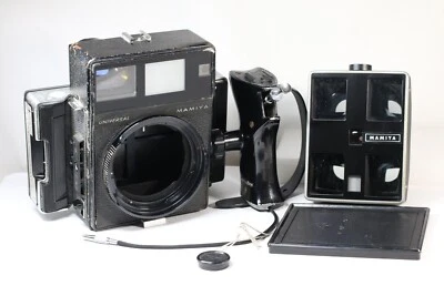 AS IS Mamiya Universal Press 4 Way Lens Adapter 127mm Polaroid Back Shutter Grip - Bild 1 von 4