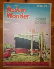 MODERN WONDER Vol 2 No 37 29TH JAN 1938 CUTTING A CONTINENT IN TWO PANAMA CANAL