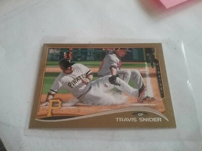Travis Snider SP Gold Parallel 12/63 Mini Pirates 2014 Topps No 527 - Image 1 of 2