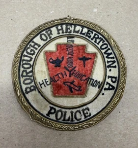VERY Early & RARE Hand Sewn Hellertown Borough Police Patch Badge Northampton PD - Picture 1 of 2