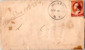 New York Homer 1884 stella in cerchio 2c Washington banconota un po' irregolare a destra, - Foto 1 di 1