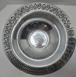 Wilton Armetale Reggae Large Silver Bowl Lisa Jenks Pewter Bowl 12.5" - Picture 1 of 6