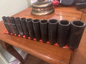 Wright Tool 6 Point Deep Impact Socket Set 11 Piece 1/2" Drive SAE 412 (NEW!) - Picture 1 of 2
