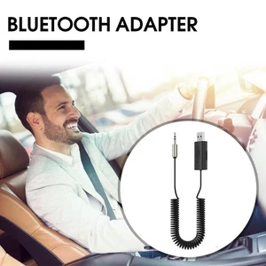 Bluetooth 5.0 AUX Car Adapter USB To 3.5mm Jack Dongle K Car Handfree Cable V8S2 - Afbeelding 1 van 10