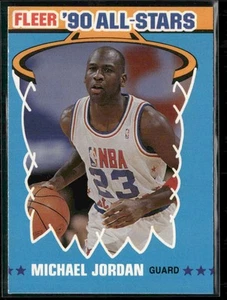Michael Jordan 1990-91 Fleer #5 All-Stars Chicago Bulls - Imagen 1 de 2