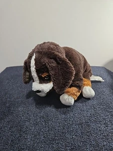 Ikea Bernese Mountain Dog 14" Puppy Plush Hoppig Brown White Sewn Eyes - Picture 1 of 7
