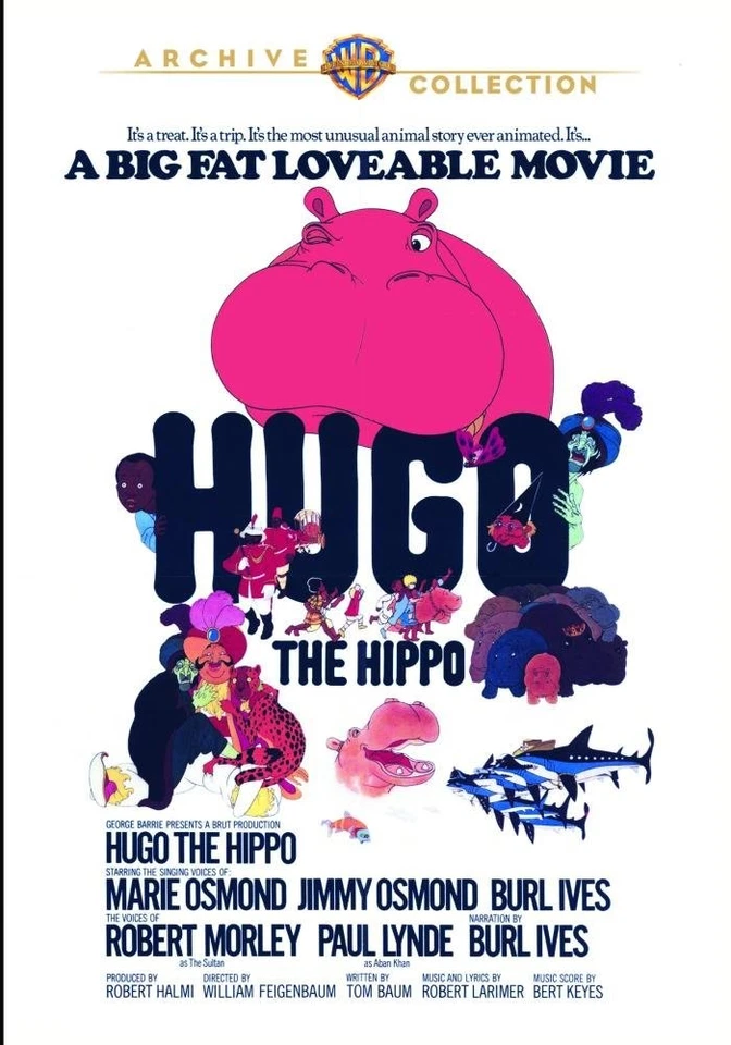 Hugo The Hippo (DVD) Robert Larimer Robert Morley Paul Lynde (US IMPORT) - Image 1 of 1