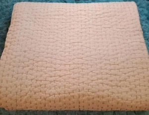 Pottery Barn Pick-Stitch Handcrafted Cotton Linen Quilt King NWOT - Picture 1 of 4