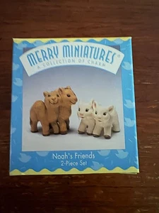 Hallmark Merry Miniatures Noah's Friends 2-teiliges Set Story Time '97 Kamele Lämmer - Bild 1 von 2