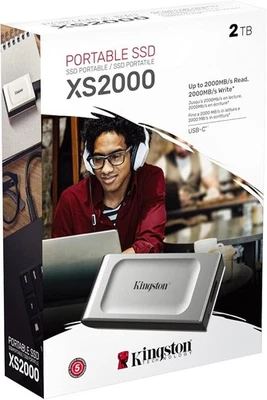 Kingston XS2000 2TB External SSD USB 3.2 Gen 2 Portable Solid State Drive - SXS2