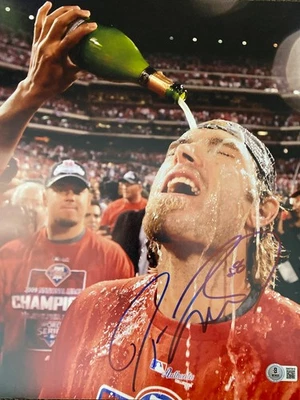 Foto autografiada 11x14 de los Filis de la Serie Mundial de Jayson Werth 2008 certificado de autenticidad Beckett Foto 1 de 3