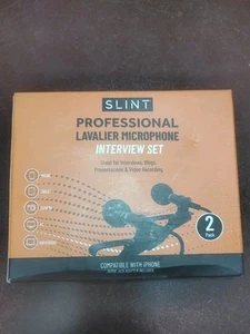 Slint Lapel Microphone 2 Pack- Clip-On Microphones with Omnidirectional Condense - Picture 1 of 2