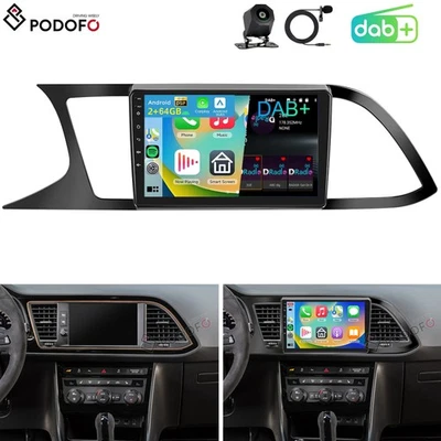 DAB+ Carplay Autoradio Android 15 Für Seat Leon 5F1 5F5 2012-2020 GPS Navi 2+64G - Bild 1 von 4