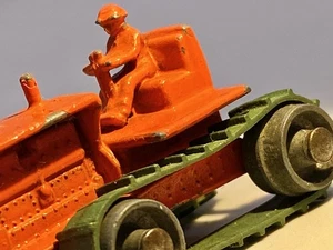 Matchbox🔥Lesney 1955 8a Caterpillar Tractor Orange - Metal Wheels - Picture 1 of 11