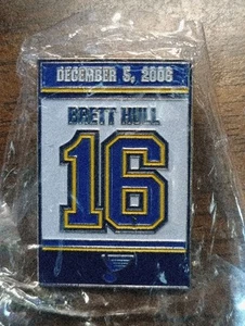 Brett Hull St. Louis BLUES Jersey Retirement Pin December 5, 2006 SGA 16 - Picture 1 of 2