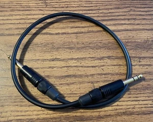 Canare L-4E6S Neutrik Gold 1/4" TRS Pro Audio Patch Cable 20” Long Free Ship - Picture 1 of 3