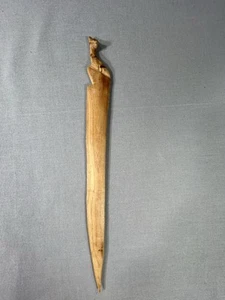 Giraffe Letter Opener Hand Carved Wood 10 3/4” x 1” Vintage - Picture 1 of 6