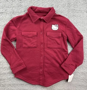 Hello Kitty Girl's Size Medium Shirt Jacket Red - Picture 1 of 6
