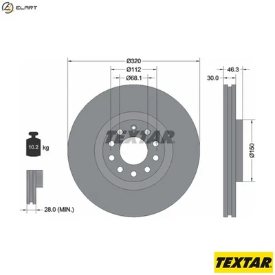 2x BRAKE DISC 92106705 FOR SEAT AUDI A4/S4/Convertible A6/S6 ALLROAD BWE 2.0L A4 - Image 1 of 4