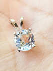 1.00ct Natural White Topaz Solid 14K White Gold Pendant Necklace Healing Promise