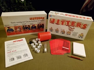 Vintage MB Jitters Word Dice Game 1986 Scrabble Style Family Game Complete - Picture 1 of 6